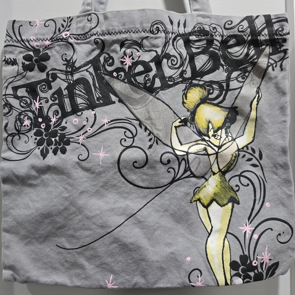 Disney Tinker Bell Gray Reusable Tote Bag - Picture 4 of 11